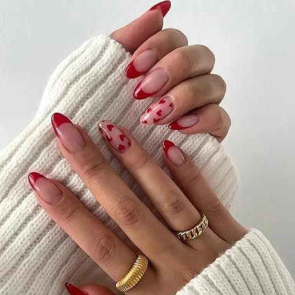 Francés con corazones para San Valentín